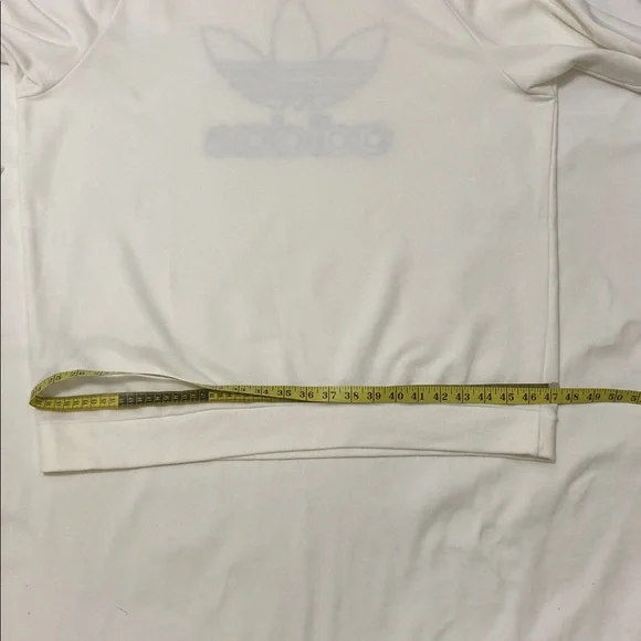 Adidas Cream , Long Sleeve Sweatshirt With Colorful Trefoil Logo.Size- XL - Picture 7 of 14